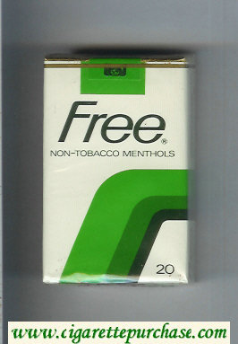 Free Non-Tobacco Menthols 20 Cigarettes soft box