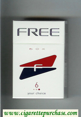 Free F 6 Your Choice white and red and black Cigarettes hard box