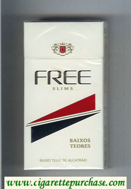 Free Slims Baixos Teores 100s Cigarettes hard box