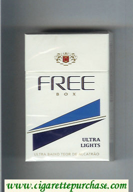 Free Box Ultra Lights Cigarettes hard box