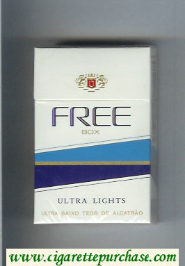 Free Box Ultra Lights Cigarettes hard box