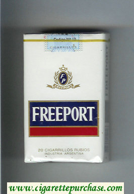 Freeport white and blue and red cigarettes soft box