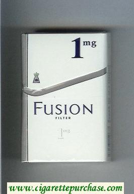 Fusion Filter 1 mg white and silver cigarettes hard box