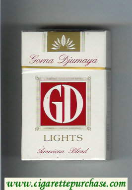 GD Gorna Djumaya Lights American Blend white and red cigarettes hard box