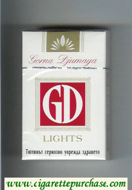 GD Gorna Djumaya Lights white and red cigarettes hard box