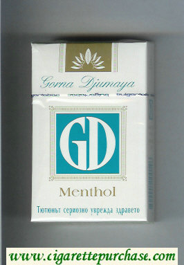 GD Menthol white and green cigarettes hard box