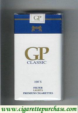 GP Classic 100s Filter Lights premium cigarettes soft box