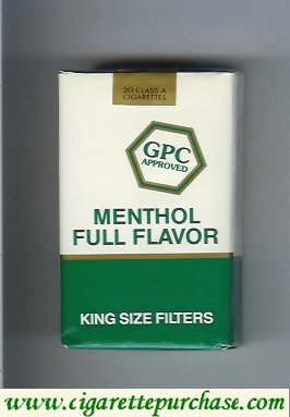 GPC Approved Menthol Full Flavor King Size Filters Cigarettes soft box