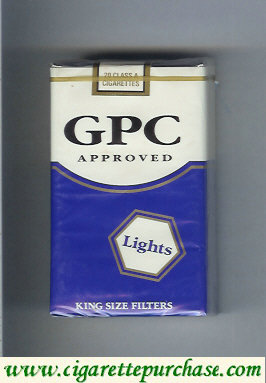 GPC Approved Lights King Size Filters Cigarettes soft box