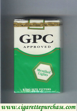 GPC Approved Menthol Lights King Size Filters Cigarettes soft box