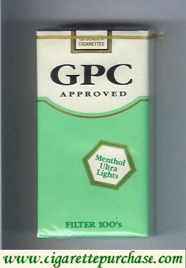 GPC Approved Menthol Ultra Lights Filter 100s Cigarettes soft box