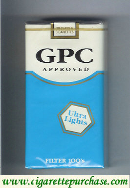 GPC Approved Ultra Lights Filter 100s Cigarettes soft box