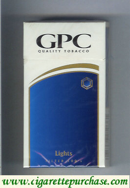 GPC Quality Tabacco Lights Filter 100s Cigarettes hard box