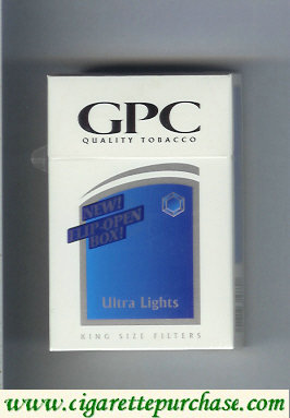 GPC Quality Tabacco Ultra Lights King Size Filters Cigarettes hard box