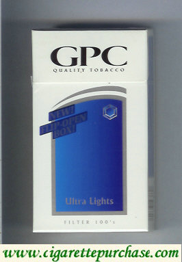 GPC Quality Tabacco Ultra Lights Filter 100s Cigarettes hard box