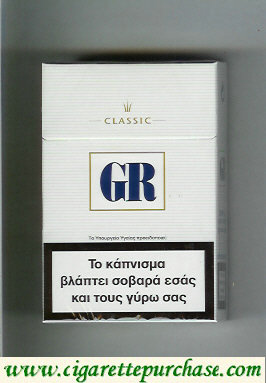 GR Classic white cigarettes hard box