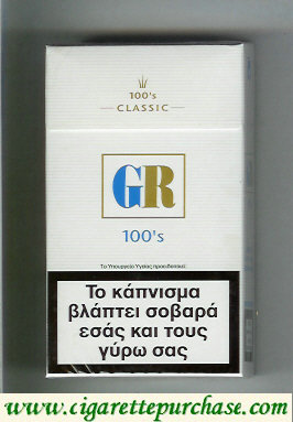 GR Classic white 100s cigarettes hard box