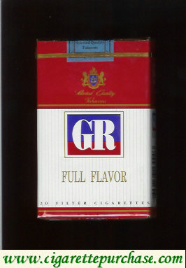 GR Selected Quality Tobaccos Full Flavor white and red cigarettes soft box