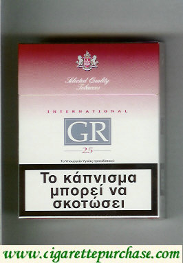 GR Selected Quality Tobaccos International 25s white and red cigarettes hard box