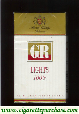 GR Selected Quality Tobaccos Lights 100s white and gold cigarettes hard box