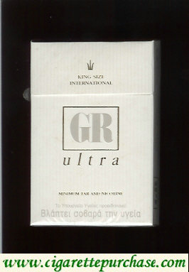 GR King Size International Ultra white cigarettes hard box