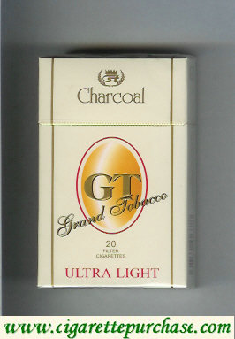 GT Grand Tobacco Charcoal Ultra Light cigarettes hard box