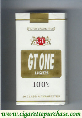 GT One Lights Filter cigarettes 100s soft box