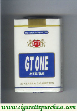 GT One Medium Filter cigarettes soft box