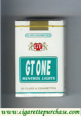 GT One Menthol Lights Filter cigarettes soft box