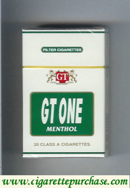 GT One Menthol Filter cigarettes hard box