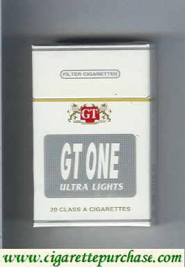 GT One Ultra Lights Filter cigarettes hard box