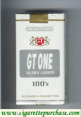 GT One Ultra Lights Filter cigarettes 100s soft box