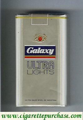 Galaxy Ultra Lights silver 100s cigarettes soft box