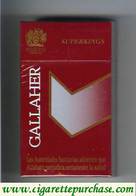 Gallaher SuperKings 100s cigarettes hard box