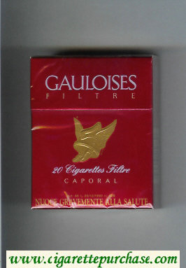 Gauloises Filtre Caporal red cigarettes hard box