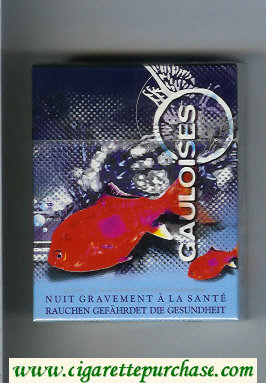 Gauloises with fish 25s cigarettes hard box