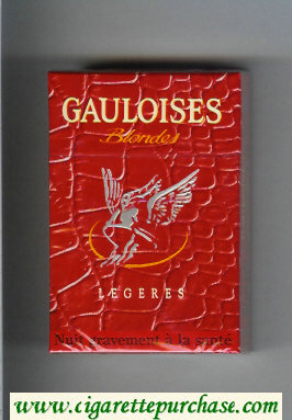 Gauloises Blondes Legeres red cigarettes hard box