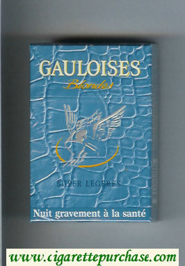 Gauloises Blondes Super Legeres light blue cigarettes hard box