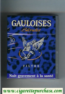 Gauloises Blondes Filtre blue 30s cigarettes hard box