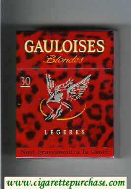 Gauloises Blondes Legeres red 30s cigarettes hard box