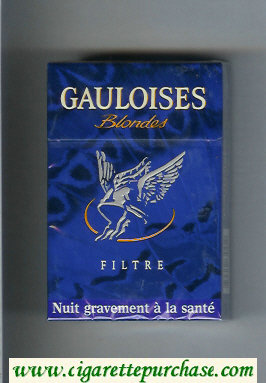 Gauloises Blondes Filtre blue cigarettes hard box