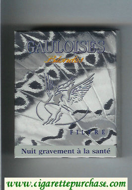 Gauloises Blondes Filtre 25s grey cigarettes hard box