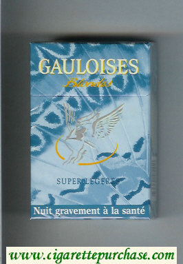 Gauloises Blondes Super Legeres light blue cigarettes hard box