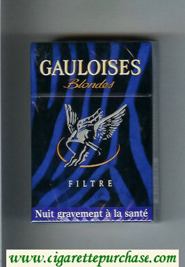 Gauloises Blondes Filtre blue cigarettes hard box