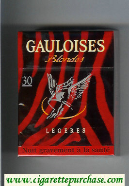 Gauloises Blondes Legeres 30s red cigarettes hard box