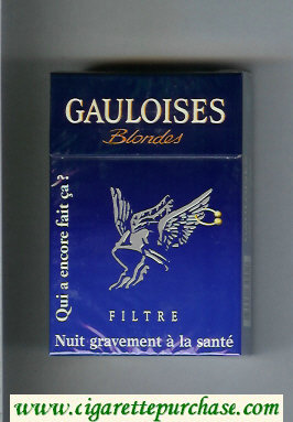 Gauloises Blondes Filtre blue cigarettes hard box