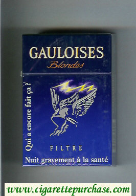 Gauloises Blondes Filtre hard box blue cigarettes