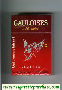 Gauloises Blondes Qui a Encore Fait Ca ' Legeres cigarettes hard box