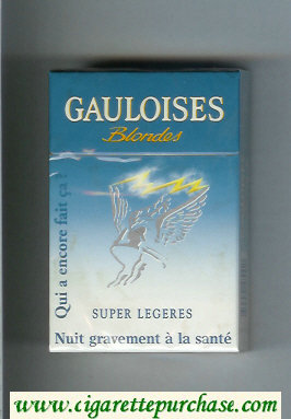 Gauloises Blondes Cigarettes Super Legeres Qui a Encore Fait Ca ' hard box