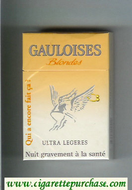 Gauloises Blondes Qui a Encore Fait Ca ' Ultra Legeres Cigarettes hard box